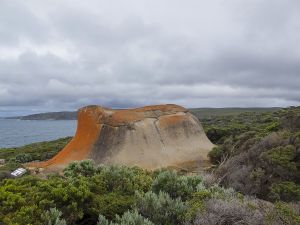 Remarkable Rocks With Red Lichen  